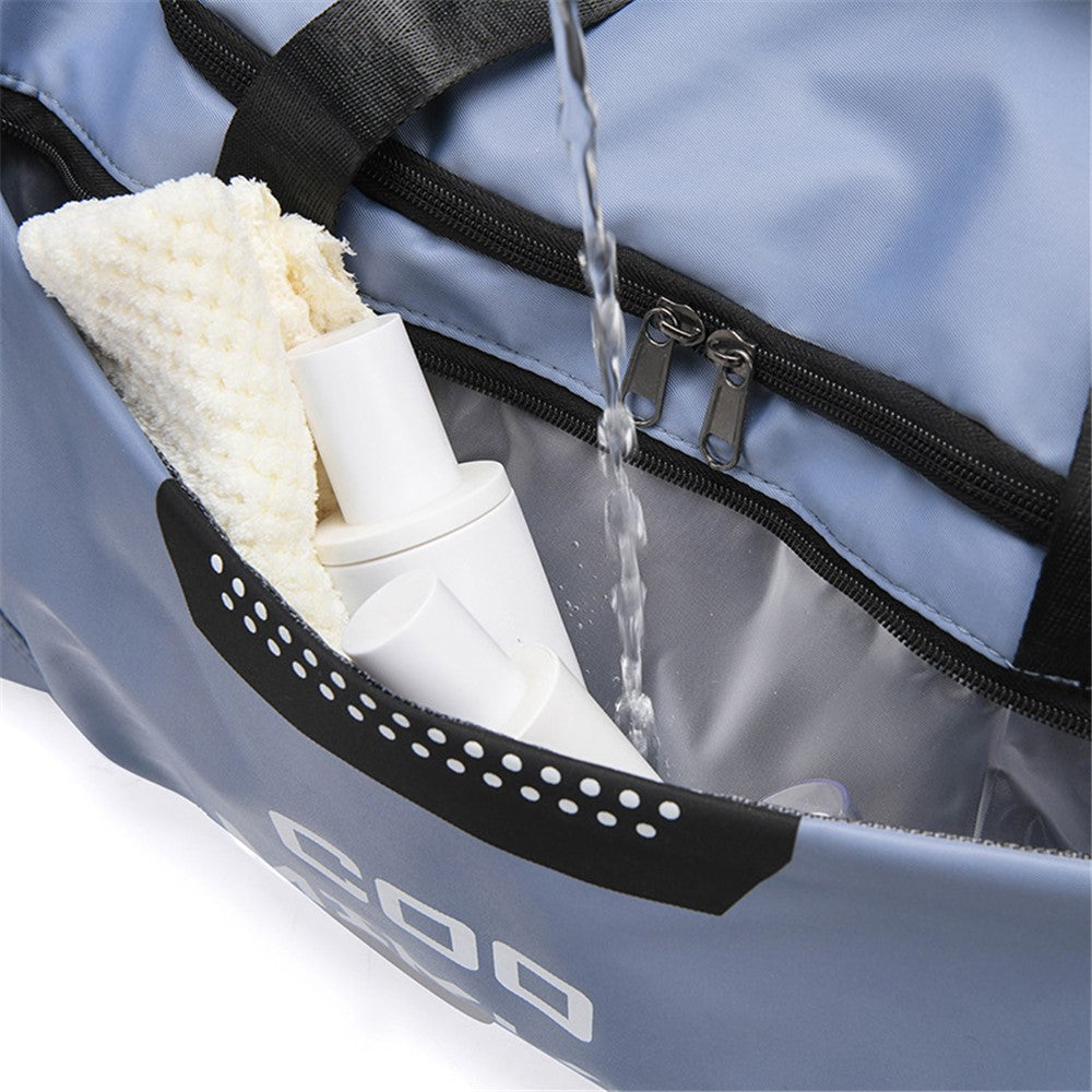 Oxford Cloth Sports Gym Bag Duffle Bag Weekend Overnight Shoulder Bag with Wet Dry Separation Pocket