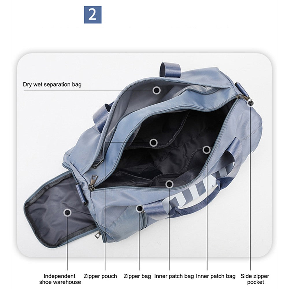 Waterproof Sports Fitness Yoga Tote Oxford Trendy Crossbody Bag Portable Travel Luggage Bag