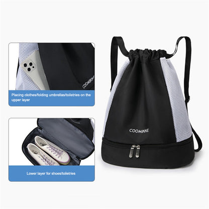Oxford Cloth Sports Drawstring Backpack Fitness Yoga Shoes Clothes Storage Backpack