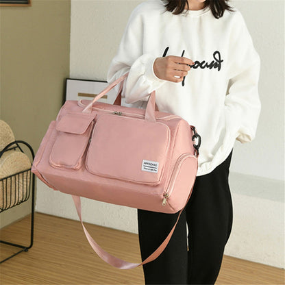 Stylish Oxford Cloth Waterproof Sport Fitness Tote Crossbody Bag Travel Luggage Bag