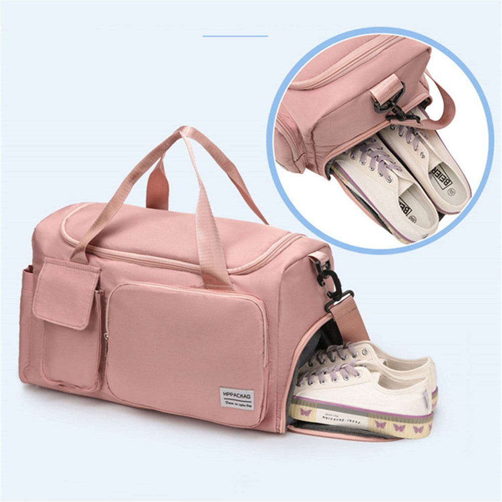 Stylish Oxford Cloth Waterproof Sport Fitness Tote Crossbody Bag Travel Luggage Bag