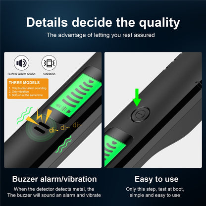 G-P Handheld LCD Display Metal Detector Portable Pin Pointer Treasure Finder Probe with Buzzer Alarm / Vibration