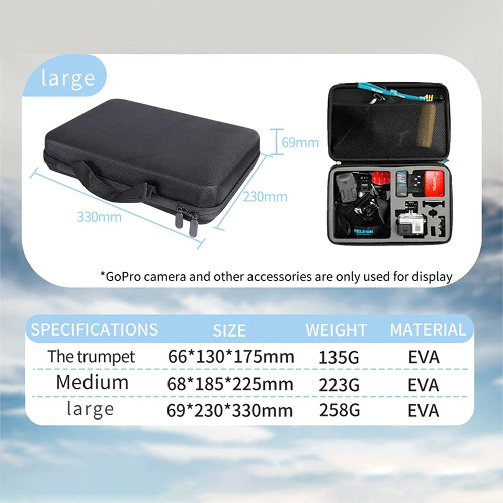 K6 Camera Storage Large Bag Sports Cameras Carrying Case for GoPro Hero SJCAM SJ4000  /  6000