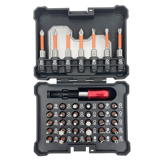 38Pcs / Set S2 Alloy Steel Screwdriver Bits Manual Repairing Screwdriver Bits Socket Kit with Storage Box