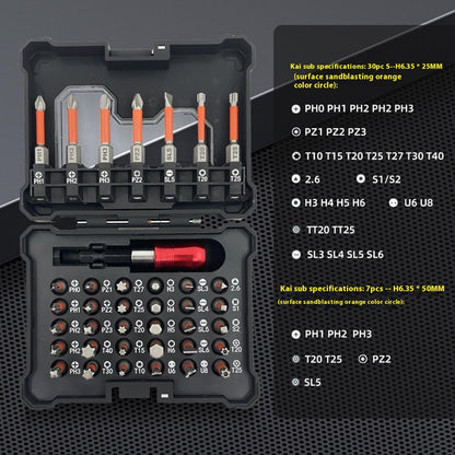 38Pcs / Set S2 Alloy Steel Screwdriver Bits Manual Repairing Screwdriver Bits Socket Kit with Storage Box