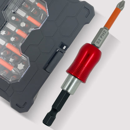 38Pcs / Set S2 Alloy Steel Screwdriver Bits Manual Repairing Screwdriver Bits Socket Kit with Storage Box