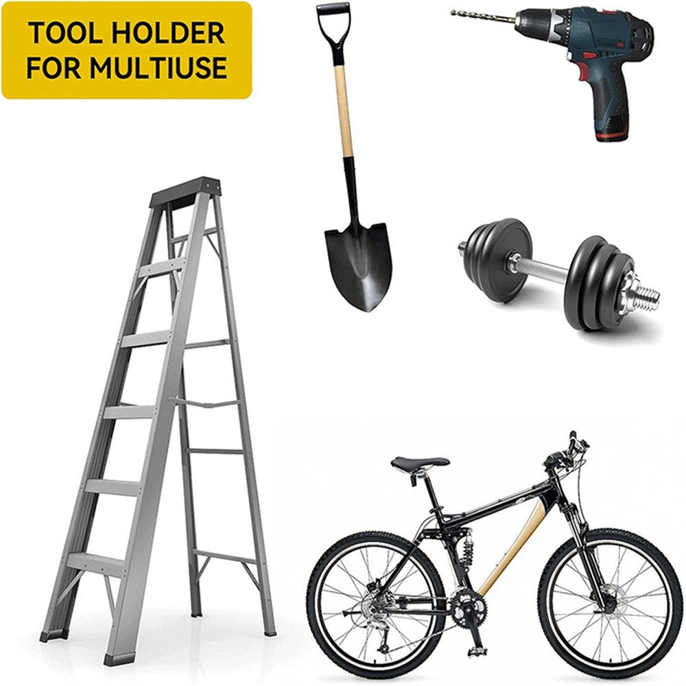 2-Pack Wall-Mounted Trimmer Rack for Garage & Garden Tool Organization