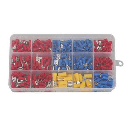 280Pcs Insulated Ring Terminals Assorted Kit Cold Press Electrical Wire Crimp Connectors
