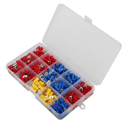 280Pcs Insulated Ring Terminals Assorted Kit Cold Press Electrical Wire Crimp Connectors