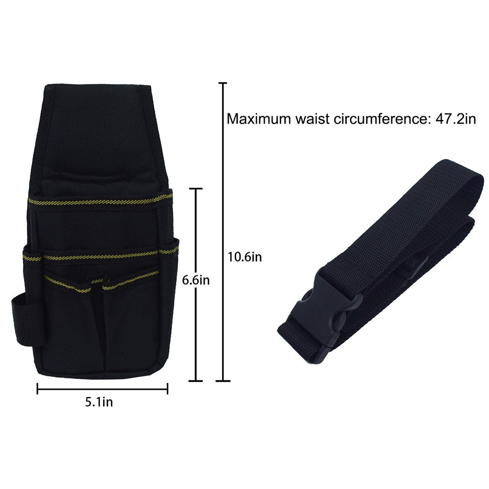 Tool Belt Pouch 600D Oxford Fabric with Waist Strap Multipurpose Repair Tool Organizer Bag 25.5 x 12.5 x 3cm