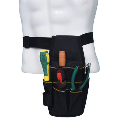 Tool Belt Pouch 600D Oxford Fabric with Waist Strap Multipurpose Repair Tool Organizer Bag 25.5 x 12.5 x 3cm