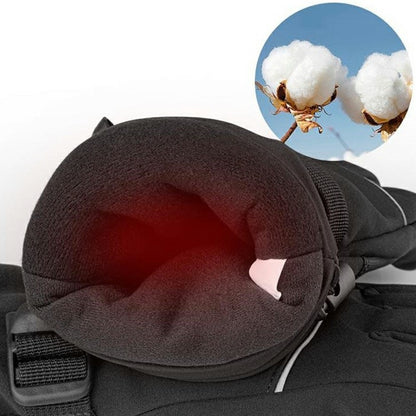 Electric Heated Gloves with 2x 5000mAh Battery 3 Temperature Control 60-65°C Waterproof Touchscreen Winter Thermal Mittens for Skiing Cycling