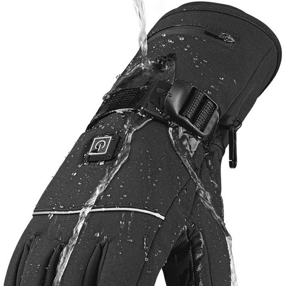 Electric Heated Gloves with 2x 5000mAh Battery 3 Temperature Control 60-65°C Waterproof Touchscreen Winter Thermal Mittens for Skiing Cycling
