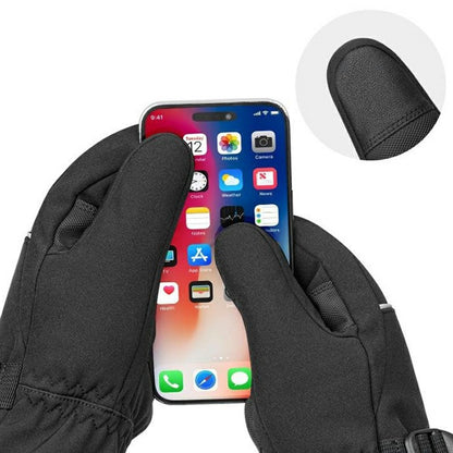 Electric Heated Gloves with 2x 5000mAh Battery 3 Temperature Control 60-65°C Waterproof Touchscreen Winter Thermal Mittens for Skiing Cycling