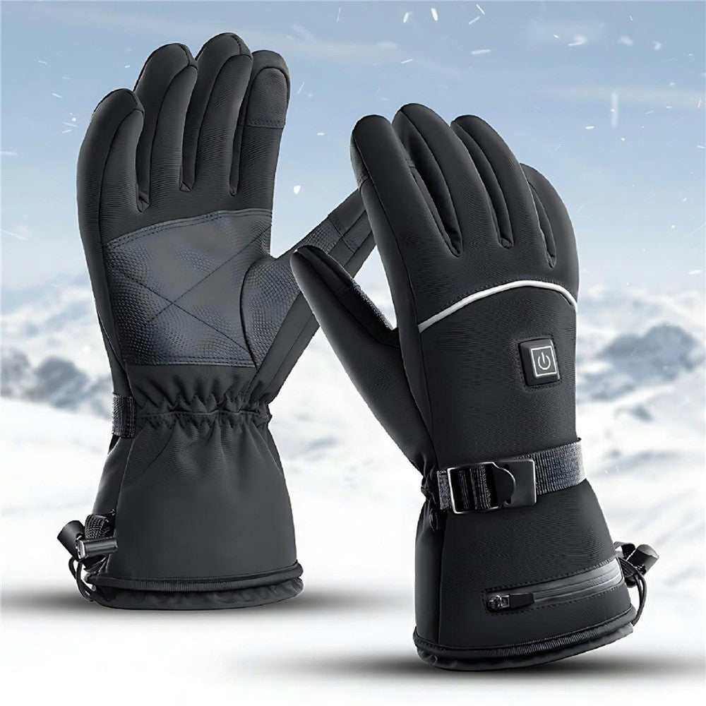 Electric Heated Gloves with 2x 5000mAh Battery Touchscreen Waterproof Rechargeable Warm Gloves for Winter Outdoor