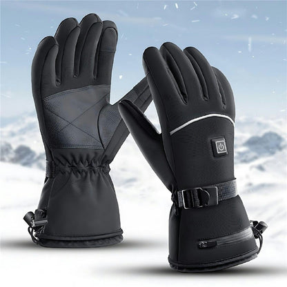 Electric Heated Gloves with 2x 5000mAh Battery Touchscreen Waterproof Rechargeable Warm Gloves for Winter Outdoor