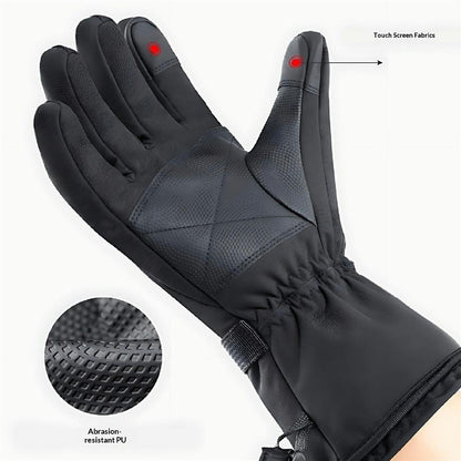 Electric Heated Gloves with 2x 5000mAh Battery Touchscreen Waterproof Rechargeable Warm Gloves for Winter Outdoor