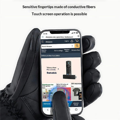 Electric Heated Gloves with 2x 5000mAh Battery Touchscreen Waterproof Rechargeable Warm Gloves for Winter Outdoor