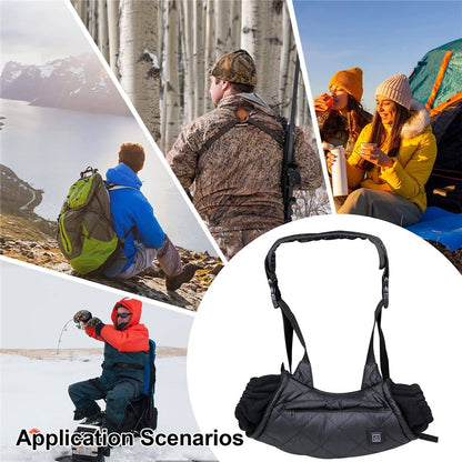 Electric Hand Warmer Rechargeable Heated Hand Muff with 3 Heat Modes Portable Graphene Hand Warmer Bag for Winter Outdoor Hunting Camping Football Golf