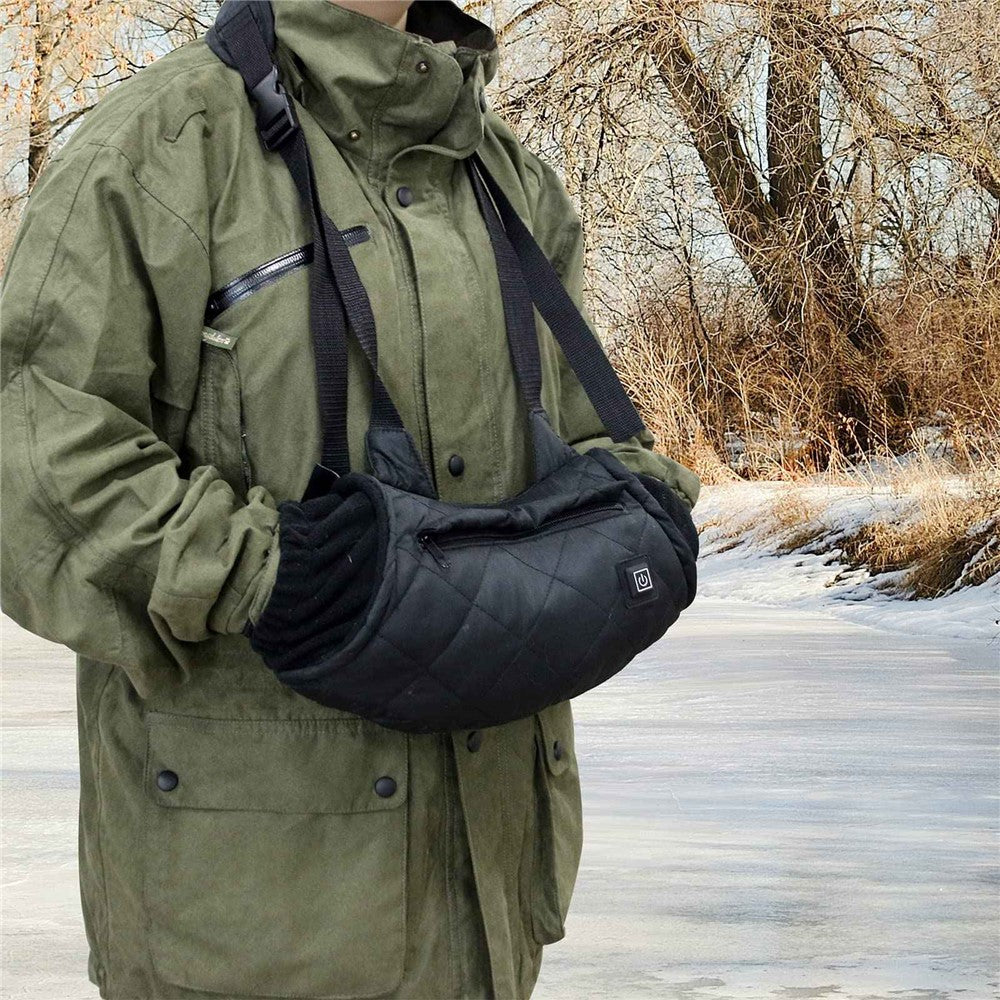 Electric Hand Warmer Rechargeable Heated Hand Muff with 3 Heat Modes Portable Graphene Hand Warmer Bag for Winter Outdoor Hunting Camping Football Golf