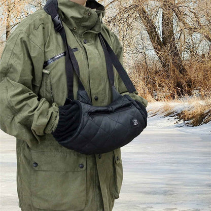 Electric Hand Warmer Rechargeable Heated Hand Muff with 3 Heat Modes Portable Graphene Hand Warmer Bag for Winter Outdoor Hunting Camping Football Golf