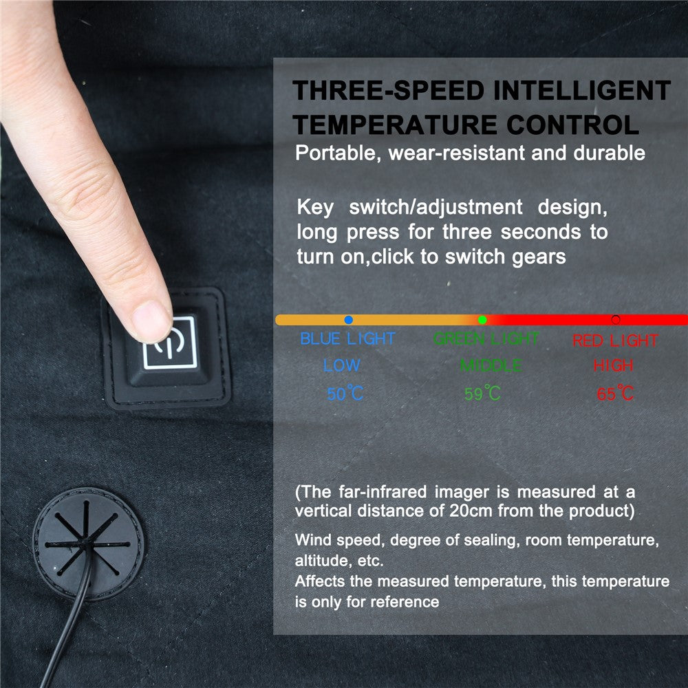 MYDAYS OUTDOOR 16 inch Heated Stadium Seat Chair Pad 3 Levels Portable USB Heated Seat Cushion for Outdoor