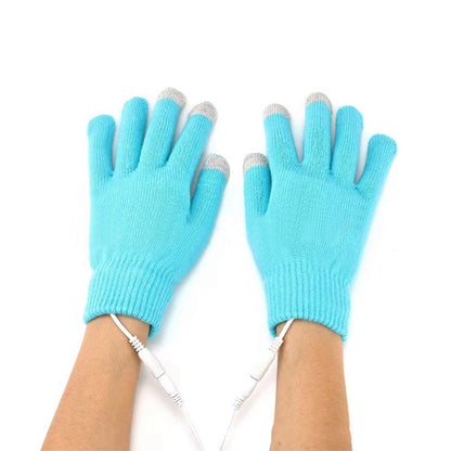 1 Pair Winter Heated Riding Gloves USB Charging Warm Hand Gloves for Outdoor Activities Constant Temperature Windproof Mittens