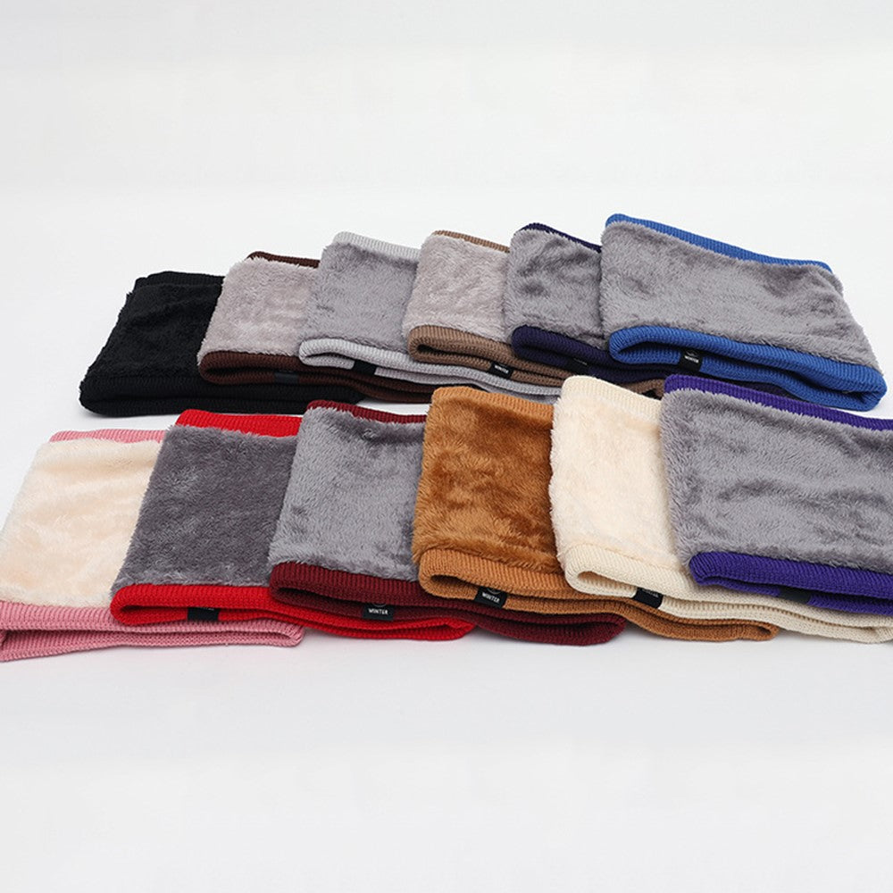 Winter Neck Warmer Fleece Neck Gaiter Thick Windproof Scarves for Women Men