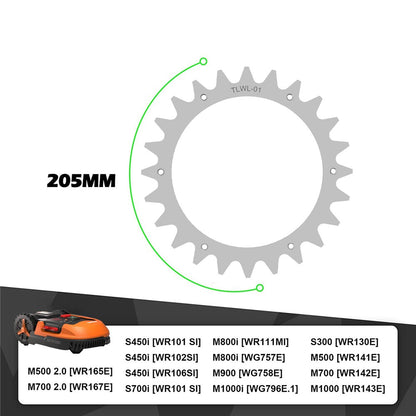 TLWL-01 2Pcs / Set 205mm Spikes for Worx Landroid S / M Robot Mower SPCC Wheel Spikes