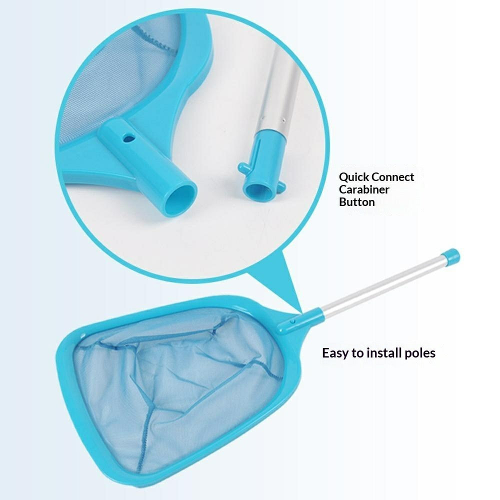Swimming Pool Skimmer Net 65.7x27cm Fine Mesh Cleaning Tool Aluminum Handle for Leaves, Bugs, Debris