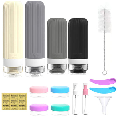 Leak Proof Travel Silicone Bottles Set 60ml 90ml Portable Containers for Shampoo Body Wash