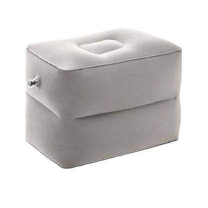 Double Layer PVC Flocked Inflatable Footrest Cushion Portable Foot Rest Air Pillow for Travel Office
