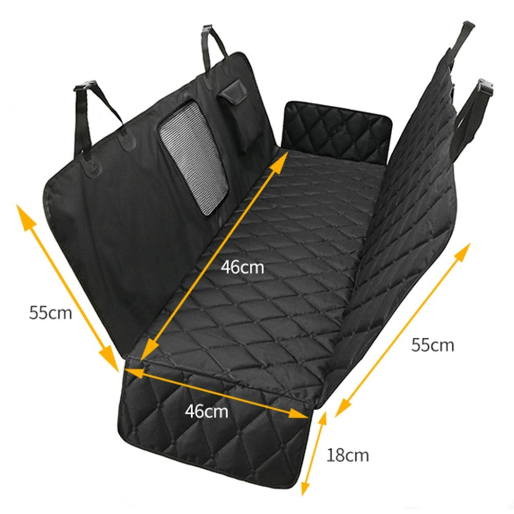 LDLC CZD-U-03 Car Rear Seat Protective Cover Waterproof Oxford Cloth Pet Dog Car Back Seat Cushion Mat with Mesh Window