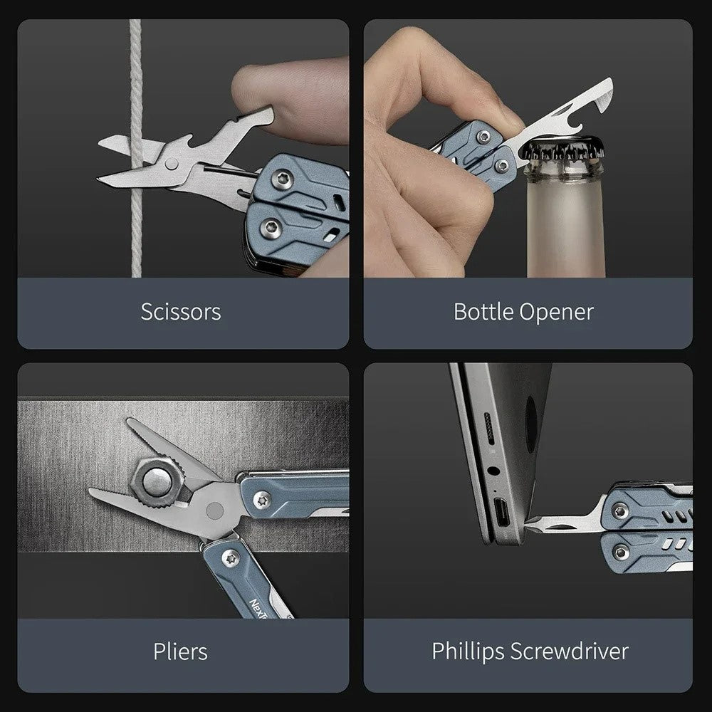 XIAOMIYOUPIN NEXTOOL NE20135 Multifunction Foldable Pliers Stainless Steel Scissors Bottle Opener Screwdriver Tools