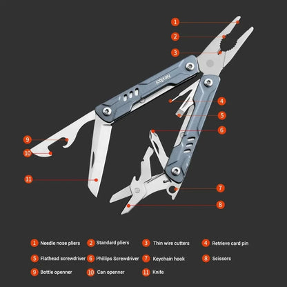 XIAOMIYOUPIN NEXTOOL NE20135 Multifunction Foldable Pliers Stainless Steel Scissors Bottle Opener Screwdriver Tools