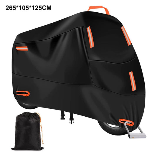 XXXL: 265x105x125cm Motorcycle 210D Oxford Cloth Cover Sun-Proof Rain-Proof Motorbike Cover Protector
