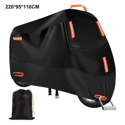 L: 220x95x110cm Motorcycle 210D Oxford Cloth Cover Sun-Proof Rain-Proof Motorbike Cover Protector