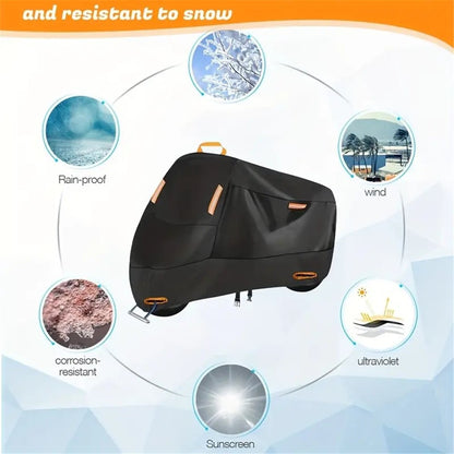 L: 220x95x110cm Motorcycle 210D Oxford Cloth Cover Sun-Proof Rain-Proof Motorbike Cover Protector