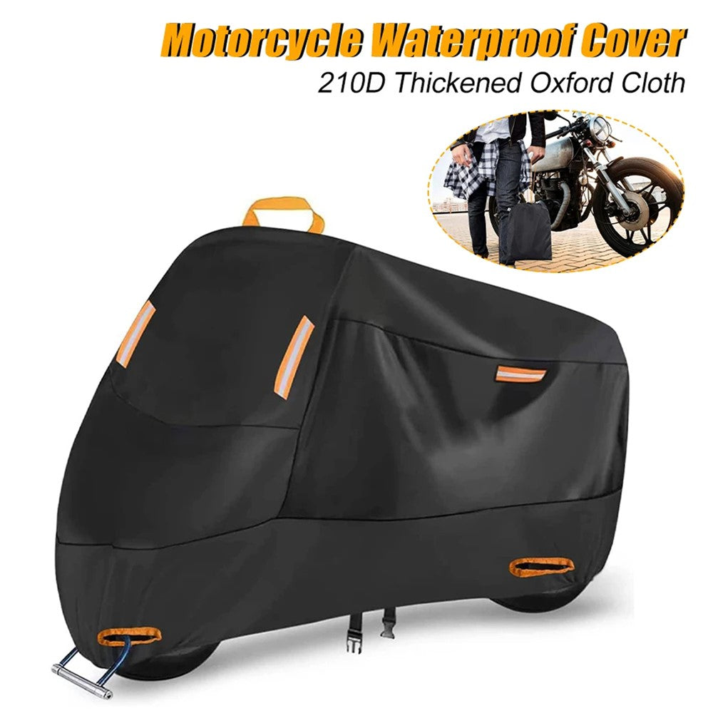 L: 220x95x110cm Motorcycle 210D Oxford Cloth Cover Sun-Proof Rain-Proof Motorbike Cover Protector