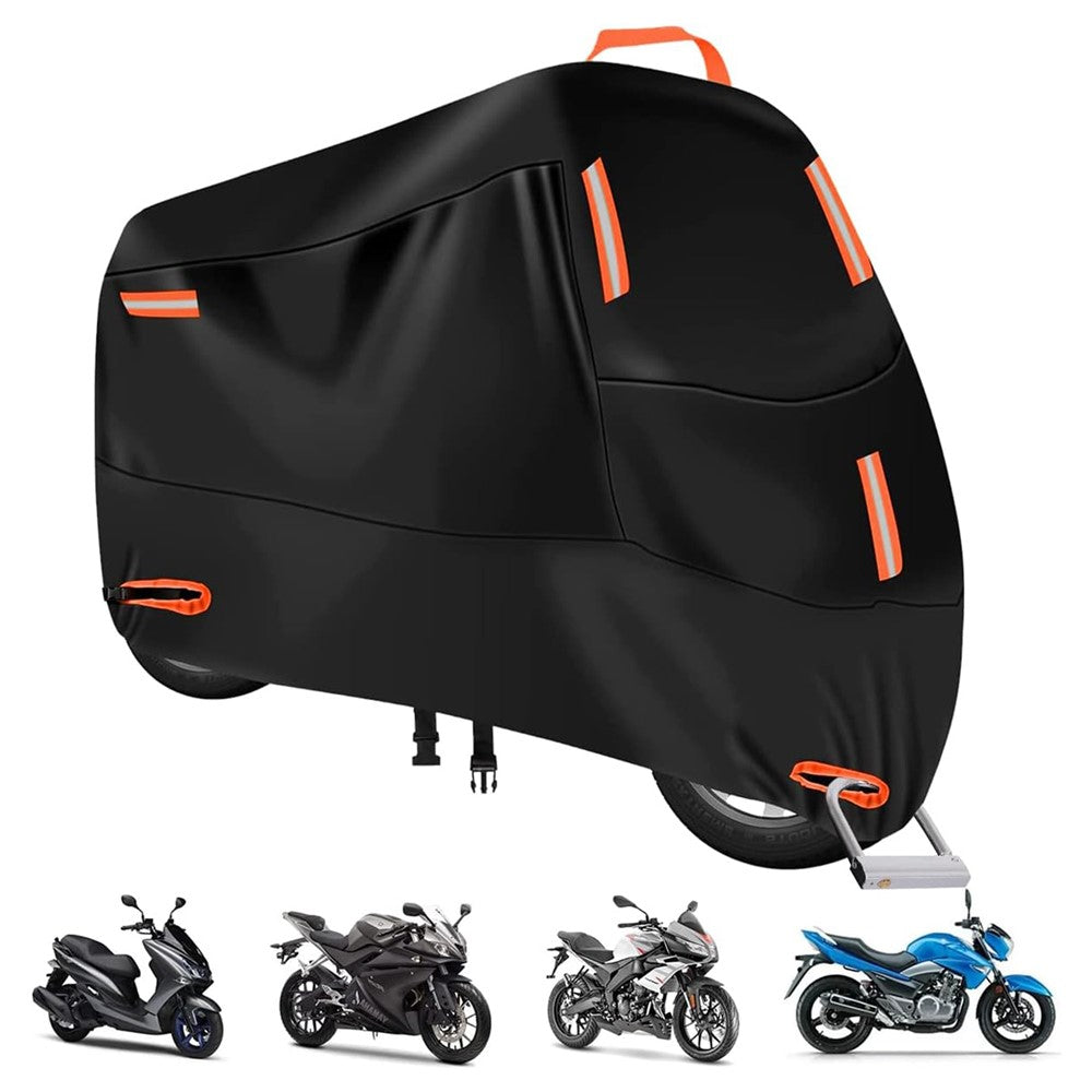 L: 220x95x110cm Motorcycle 210D Oxford Cloth Cover Sun-Proof Rain-Proof Motorbike Cover Protector