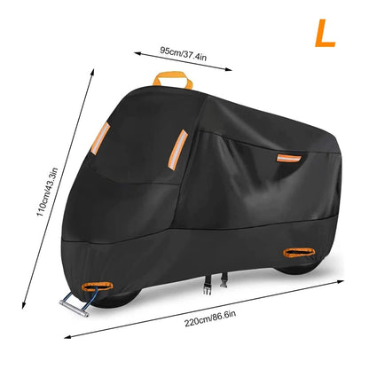 L: 220x95x110cm Motorcycle 210D Oxford Cloth Cover Sun-Proof Rain-Proof Motorbike Cover Protector