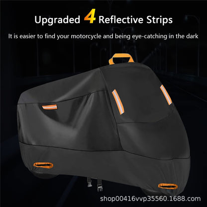 L: 220x95x110cm Motorcycle 210D Oxford Cloth Cover Sun-Proof Rain-Proof Motorbike Cover Protector