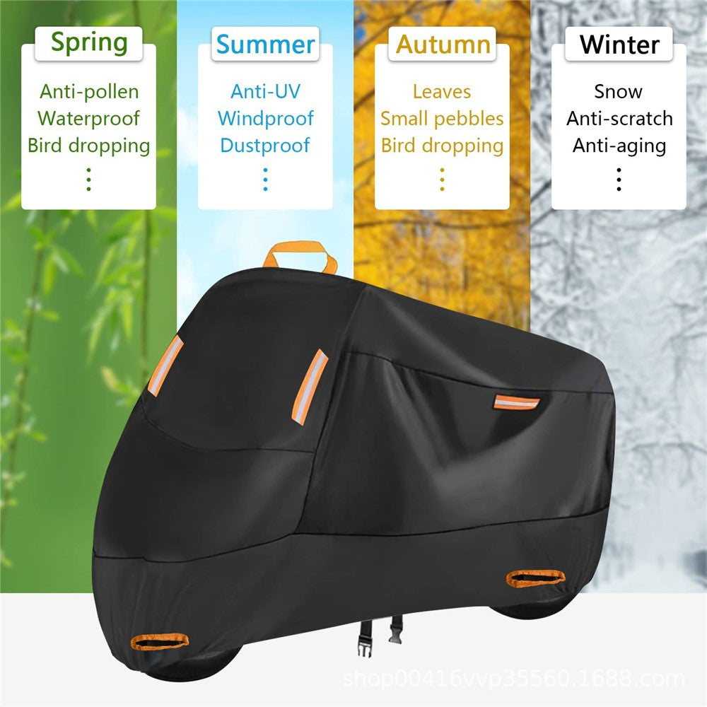 L: 220x95x110cm Motorcycle 210D Oxford Cloth Cover Sun-Proof Rain-Proof Motorbike Cover Protector
