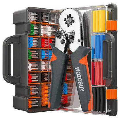 HSC8 6-4A Ferrule Crimping Pliers with 1200Pcs Terminals Wire Connector Electrical Repair Kit