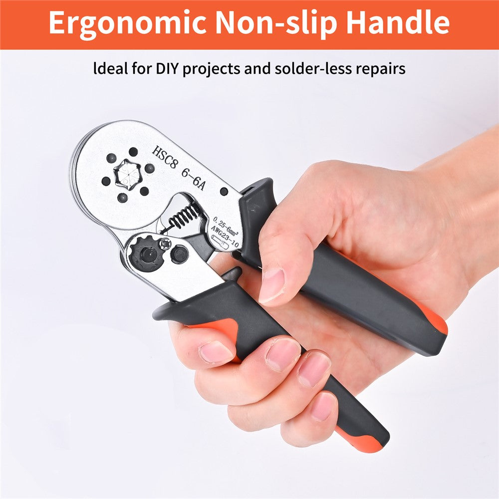 HSC8 6-6A Ferrule Crimping Pliers with 800Pcs Terminals Wire Connector Electrical Repair Kit