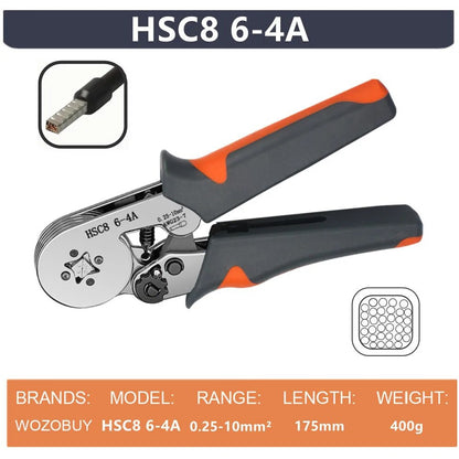 HSC8 6-4A Ferrule Crimping Pliers with 400Pcs Terminals Wire Connector Electrical Repair Kit