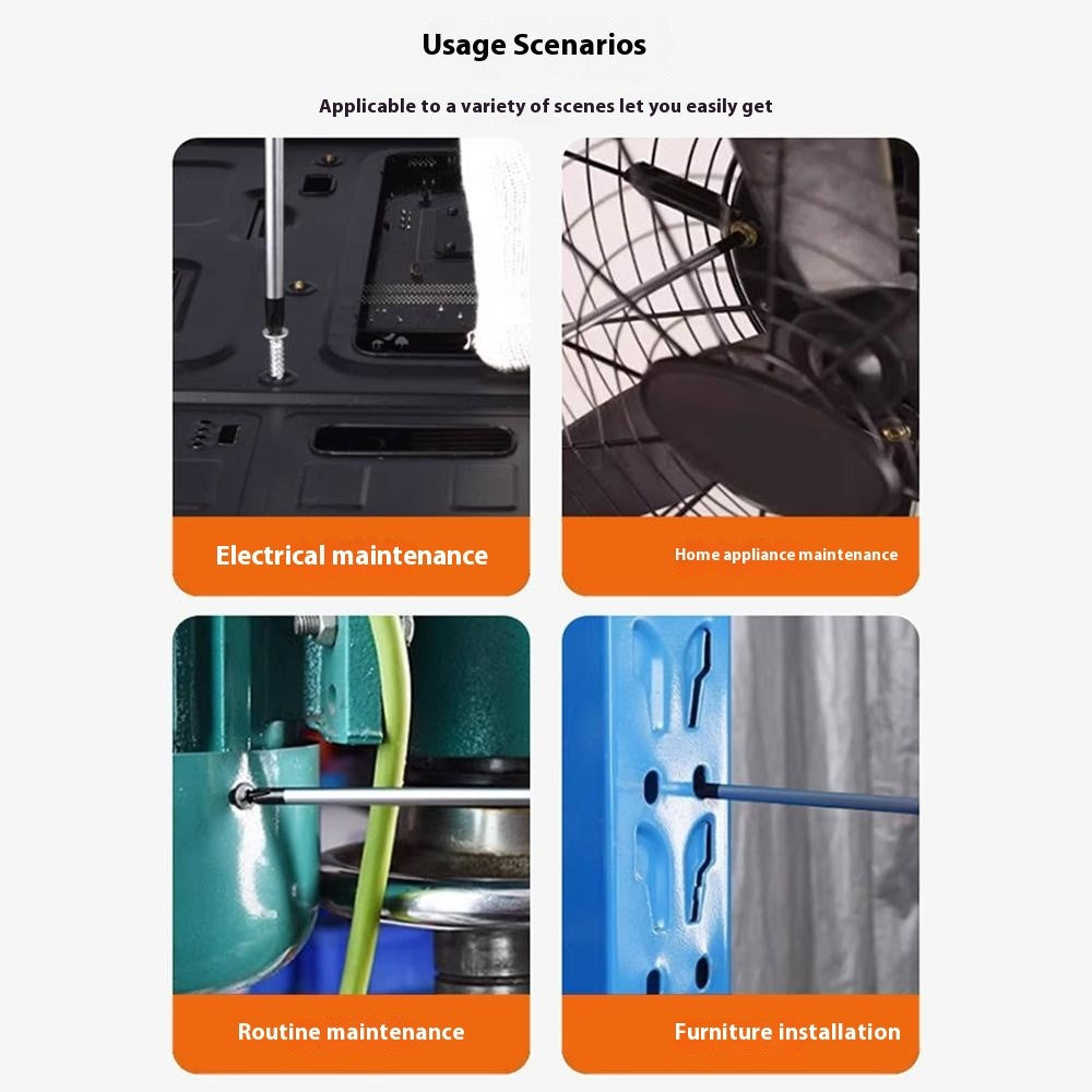 6 PCS Screwdriver Set Two Tone Rubber Handle Magnetic Phillips  /  Flathead Multi-Function Repair Tool