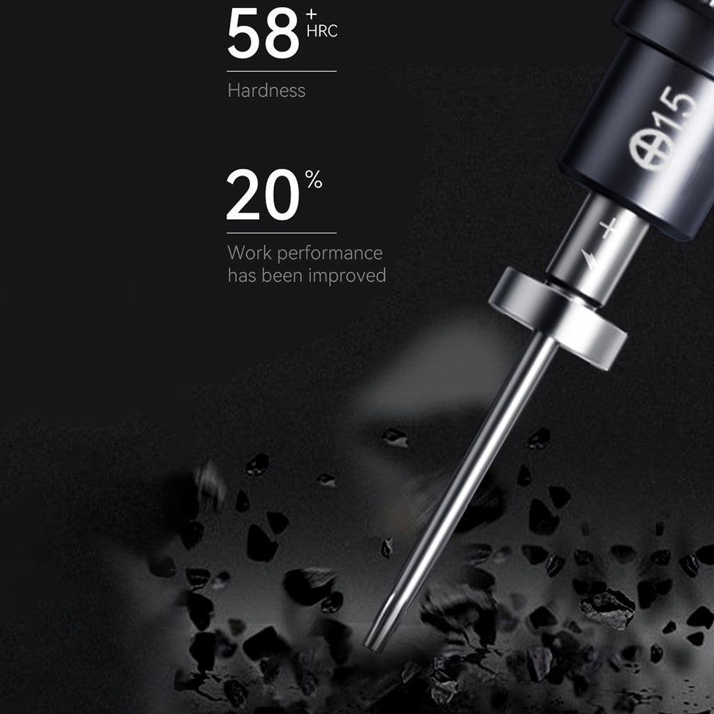 JAKEMY JM-8190 Aviation Aluminum Alloy Magnetic Screwdriver Set with S-2 Alloy Bits for Smart Phone, Watch Repair
