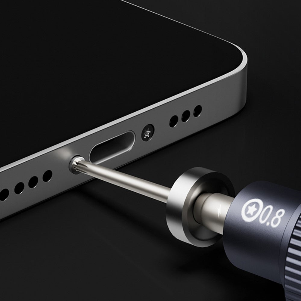 JAKEMY JM-8190 Aviation Aluminum Alloy Magnetic Screwdriver Set with S-2 Alloy Bits for Smart Phone, Watch Repair