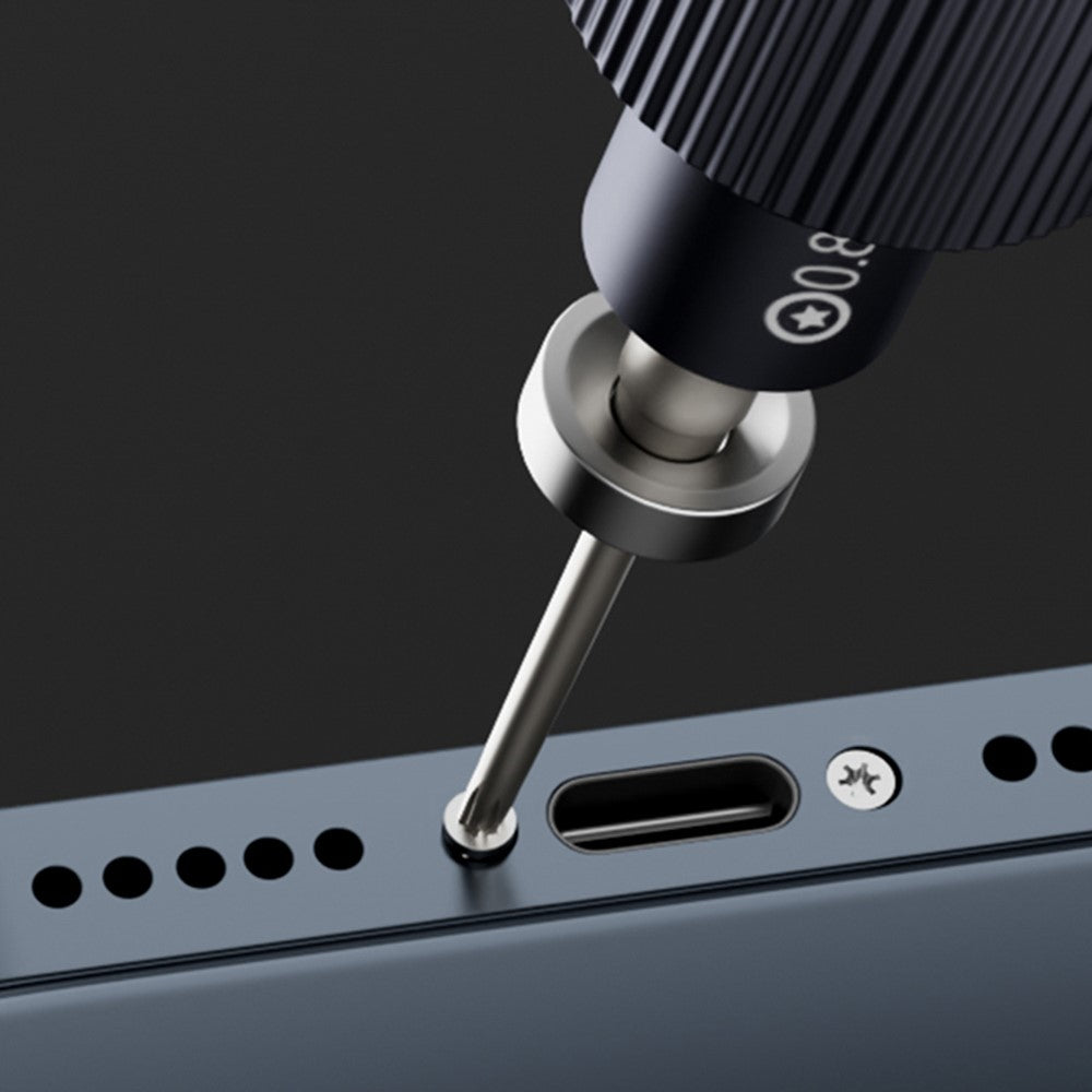 JAKEMY JM-8190 Aviation Aluminum Alloy Magnetic Screwdriver Set with S-2 Alloy Bits for Smart Phone, Watch Repair